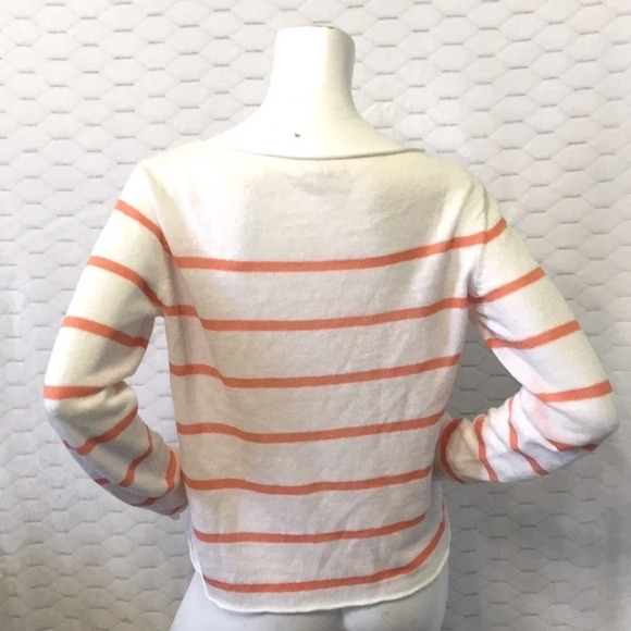Eileen Fisher Fine Gage Thin Striped Linen Sweater XS - Picture 3 of 4